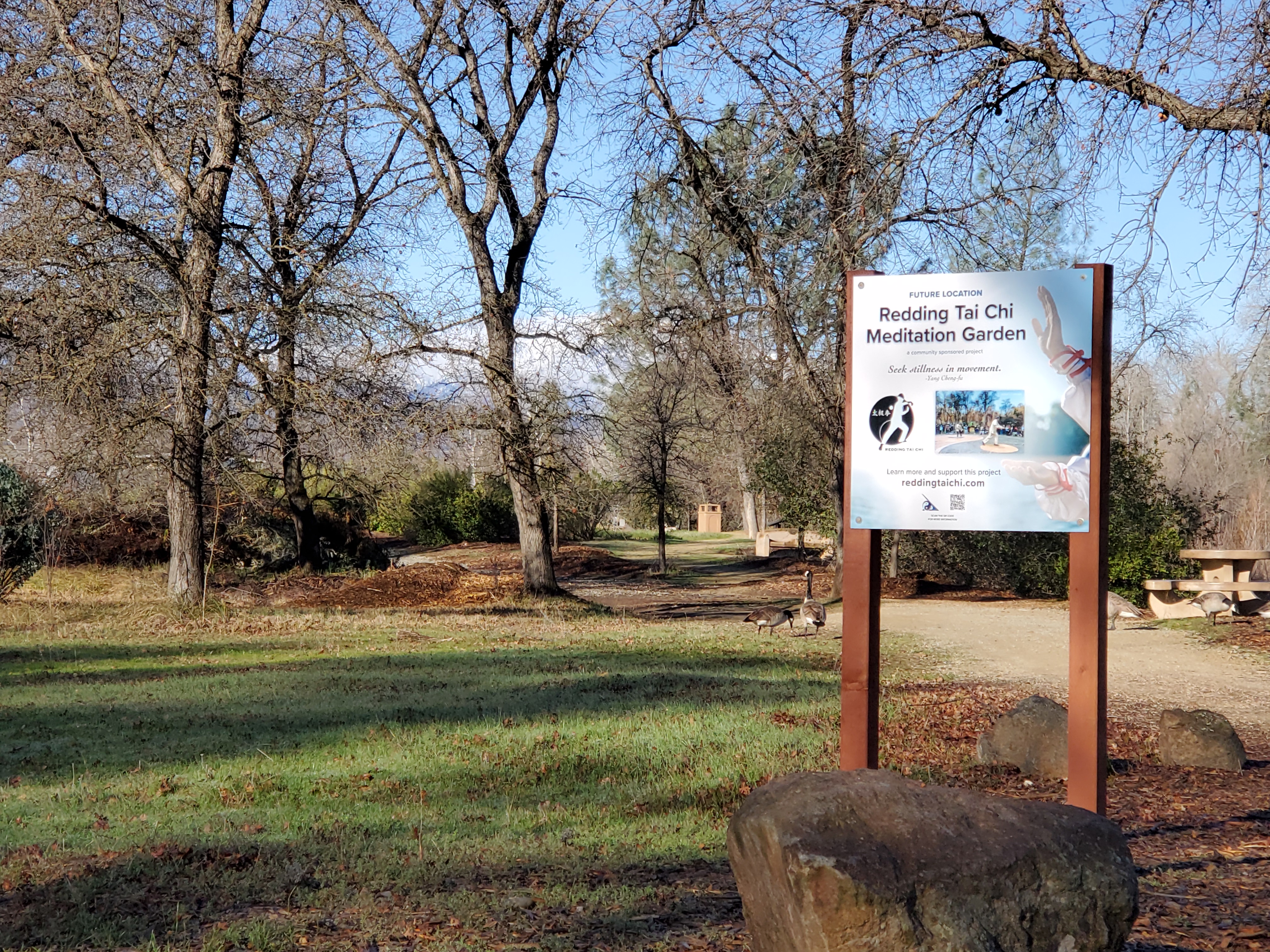 The Future Location Redding Tai Chi is located within the McConnell Arboretum and Gardens opposite from Charlotte's Bridge.