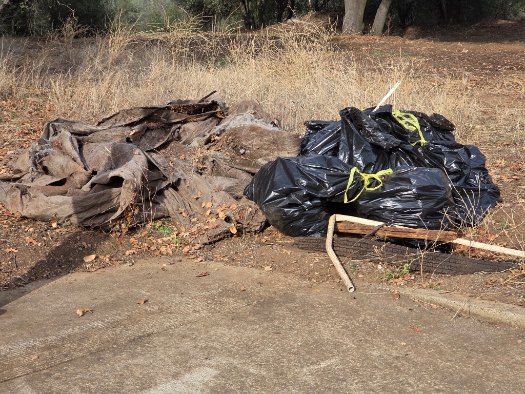 Trash collected at Enterprise Park.